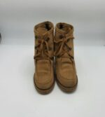 Botine  dama 36 piele intoarsa , maro - imagine 2