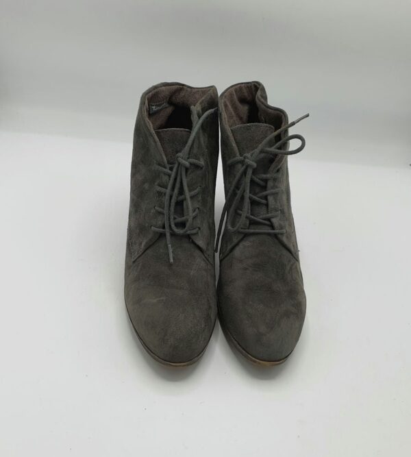 Botine  dama Tamaris 38 piele intoarsa , gri - imagine 2