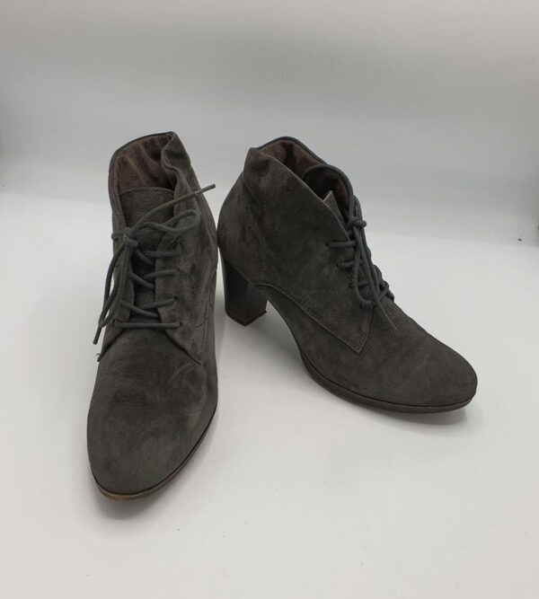 Botine  dama Tamaris 38 piele intoarsa , gri - imagine 1