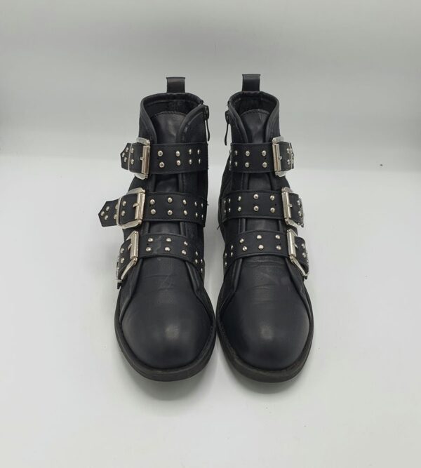 Botine  dama Marquiiz 41 imitatie de piele , material textil , negru - imagine 2