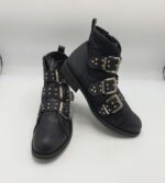 Botine  dama Marquiiz 41 imitatie de piele , material textil , negru