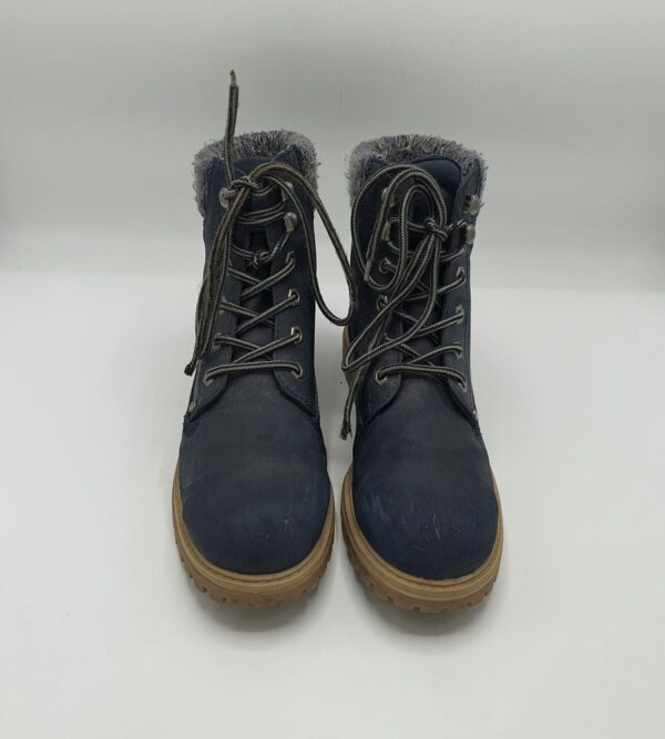 Ghete  dama Tom Tailor 39 imitatie de piele , bleumarin - imagine 2