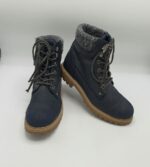 Ghete  dama Tom Tailor 39 imitatie de piele , bleumarin
