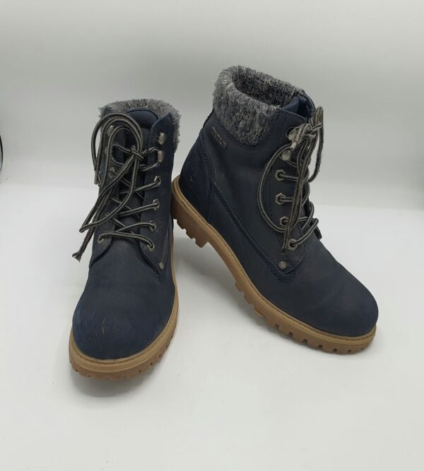 Ghete  dama Tom Tailor 39 imitatie de piele , bleumarin - imagine 1