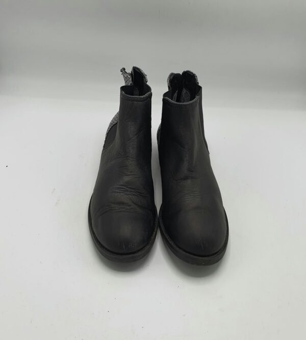 Botine  dama Andre 38 piele intoarsa , material textil , negru - imagine 2