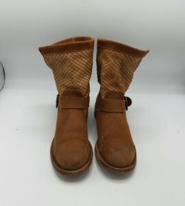 Botine dama Mimi 38 piele , maro - imagine 2