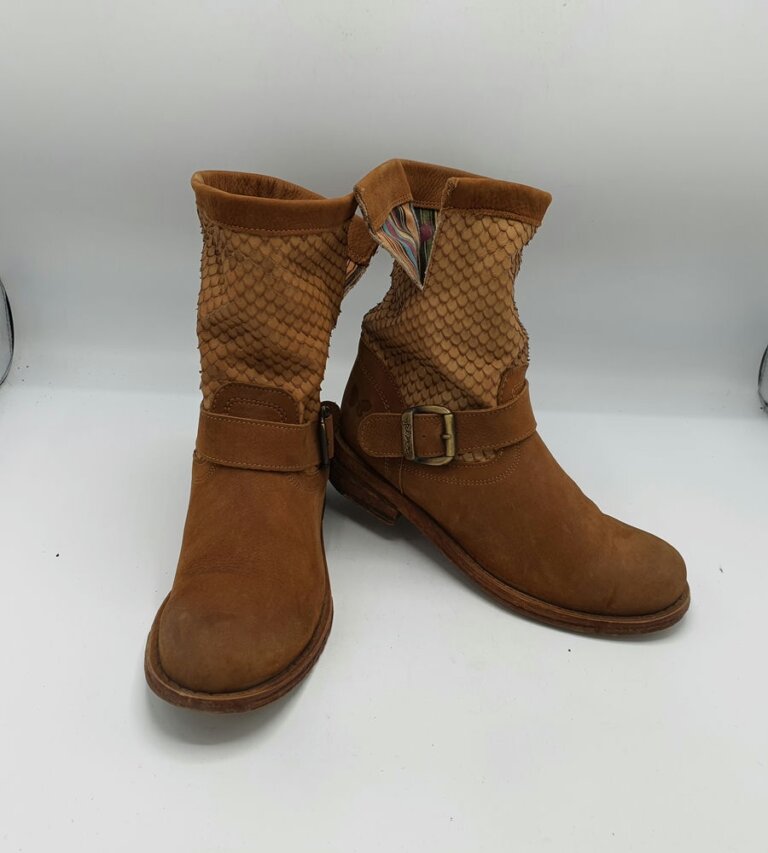 Botine  dama Mimi 38 piele , maro - imagine 1