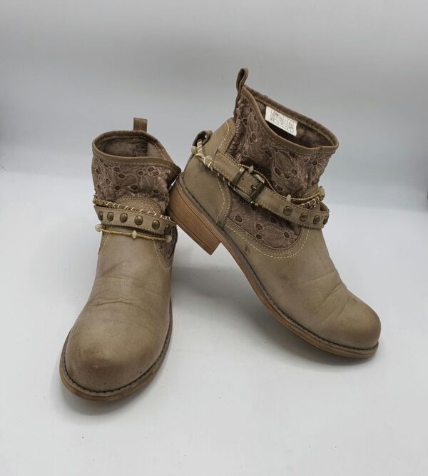Botine  dama Young Spirit 38 imitatie de piele  , material textil , maro - imagine 1