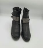 Botine  dama Tamaris 38 piele , imitatie de piele , negru - imagine 2