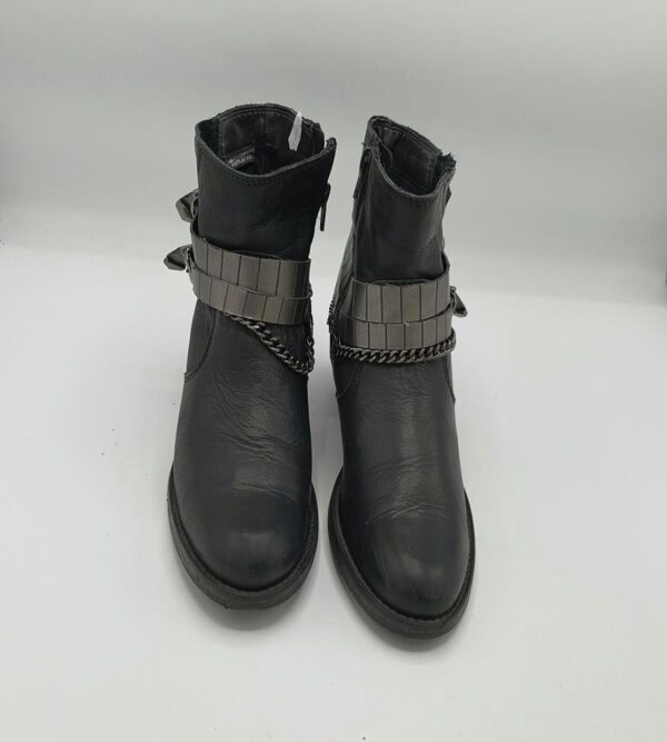 Botine  dama Tamaris 38 piele , imitatie de piele , negru - imagine 2