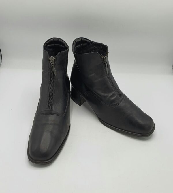 Botine  dama Theresia M. 41 piele , negru - imagine 1