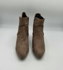 Botine dama 40 material textil , maro negru - imagine 2
