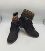 Botine  dama Top Or 40 material textil , negru