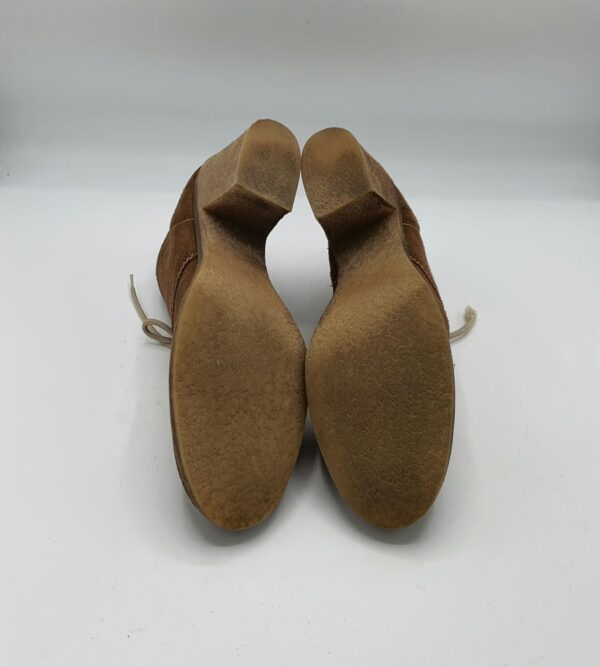 Botine  dama Tamaris 39 piele intoarsa , maro - imagine 4