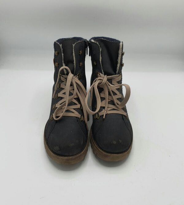 Ghete dama Rieker 38 imitatie de piele , negru - imagine 2