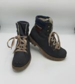 Ghete dama Rieker 38 imitatie de piele , negru