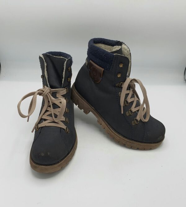 Ghete dama Rieker 38 imitatie de piele , negru - imagine 1