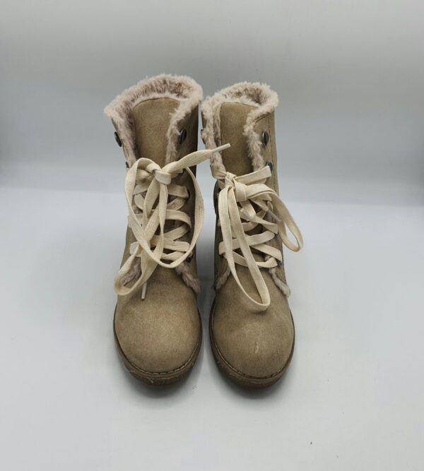 Botine dama  H& M 38 imitatie de piele , maro  (imblanite) - imagine 2
