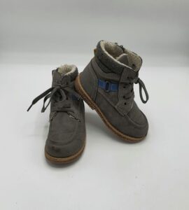 Ghete copii  Bobbi Shoes 25 imitatie de piele , gri