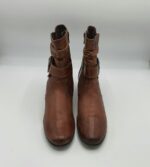 Botine  dama 39 imitatie de piele , piele , maro - imagine 2
