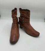 Botine  dama 39 imitatie de piele , piele , maro