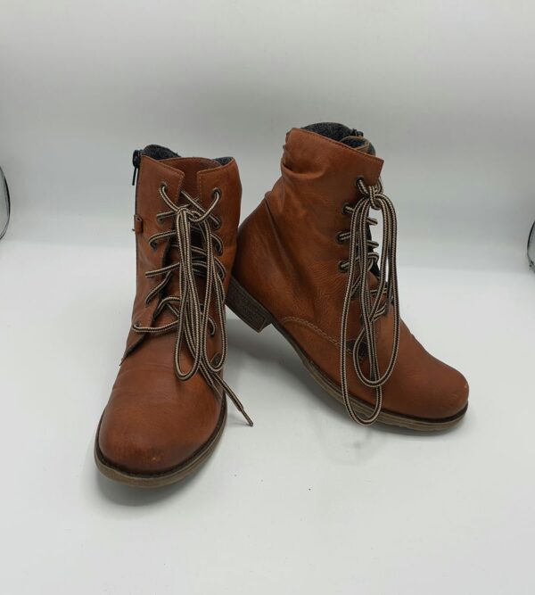 Ghete  dama Rieker 38 imitatie de piele , maro - imagine 1
