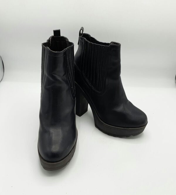 Botine  dama New Look 39 imitatie de piele , negru - imagine 1