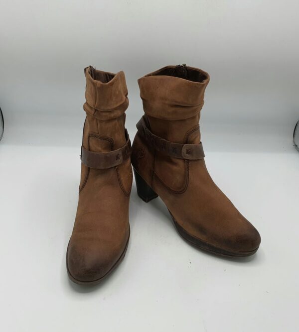 Botine  dama Marco Tozzi 38 imitatie de piele , piele , maro - imagine 1