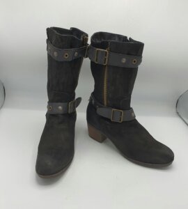 Cizme  dama Laufsteg 41 piele , negru (imblanite)