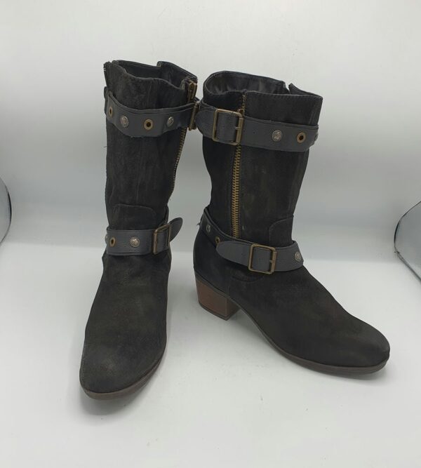 Cizme  dama Laufsteg 41 piele , negru (imblanite) - imagine 1