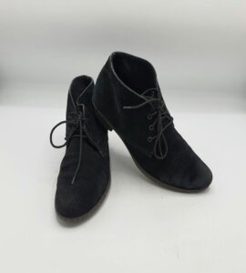 Botine dama  Rieker 37 piele intoarsa , negru
