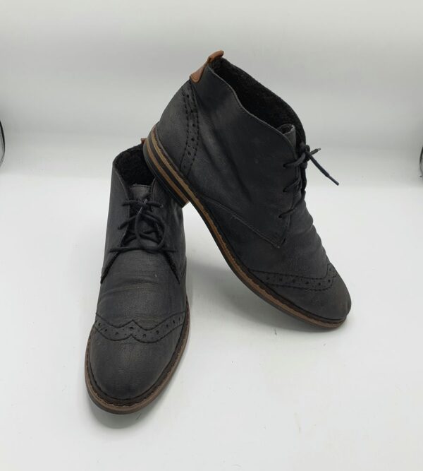Botine  dama Rieker 39 imitatie de piele , negru - imagine 1
