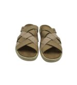 Saboti barbati Salamander 42, piele, material textil, bej - imagine 3