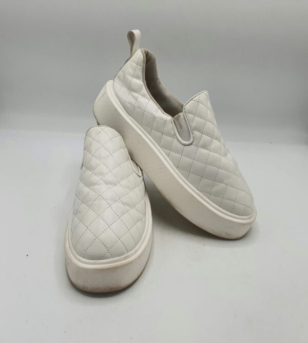 Espadrile dama 37, imitatie de piele, alb - imagine 1