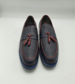 Mocasini barbati RavMen 44 , piele , bleumarin visiniu - imagine 2