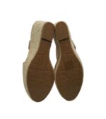 Sandale dama Franco Banetti  38, material textil, auriu - imagine 2