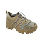 Adidasi dama A&H marimea 40, bej cu gri, textil si imitatie piele