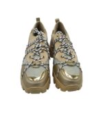 Adidasi dama A&H marimea 40, bej cu gri, textil si imitatie piele - imagine 3