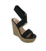 Sandale dama Franco Banetti 40, material textil, negru