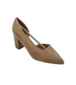 Pantofi dama Lulu 37, material textil, bej