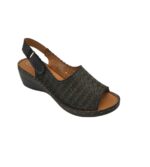 Sandale dama Mammamia 36, piele, negru