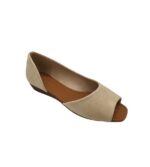 Sandale dama Ideal Shoes 40, material textil, crem