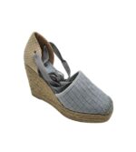 Sandale dama Franco Banetti 37, material textil, albastru