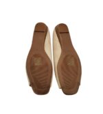 Sandale dama Ideal Shoes 40, material textil, crem - imagine 3