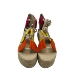 Sandale dama  Ideal Shoes 41, material textil, multicolor - imagine 3