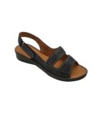 Sandale dama Mammamia 36, piele, negru
