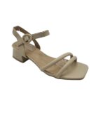 Sandale dama Franco Banetti 36, imitatie de piele, crem