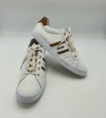 Adidasi dama imitatie piele, Bench marimea 38, albi cu maro