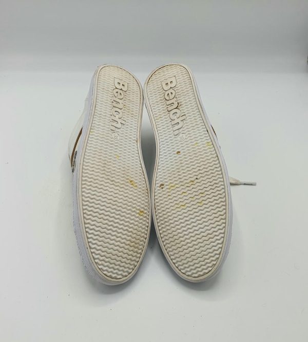Adidasi dama imitatie piele, Bench marimea 38, albi cu maro - imagine 4