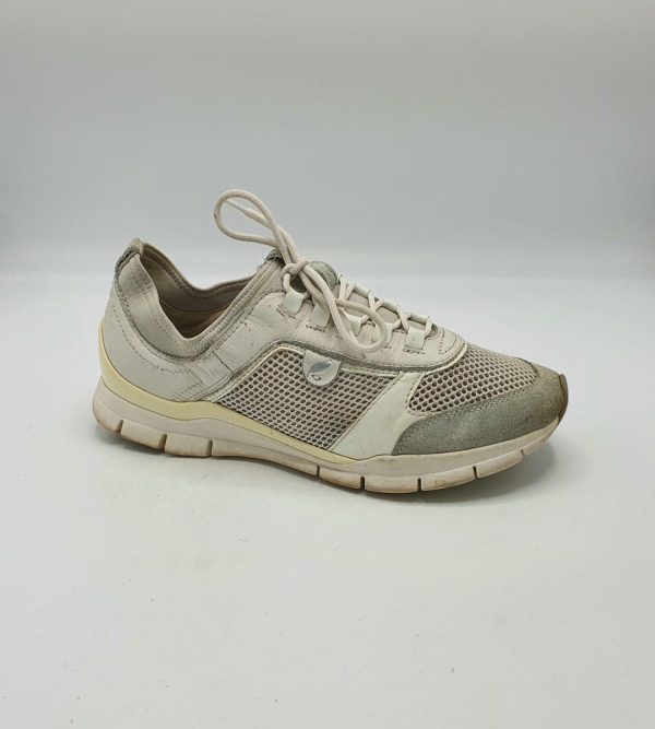 Geox Adidasi dama Geox marimea 40, piele si textil, albi cu gri - imagine 1